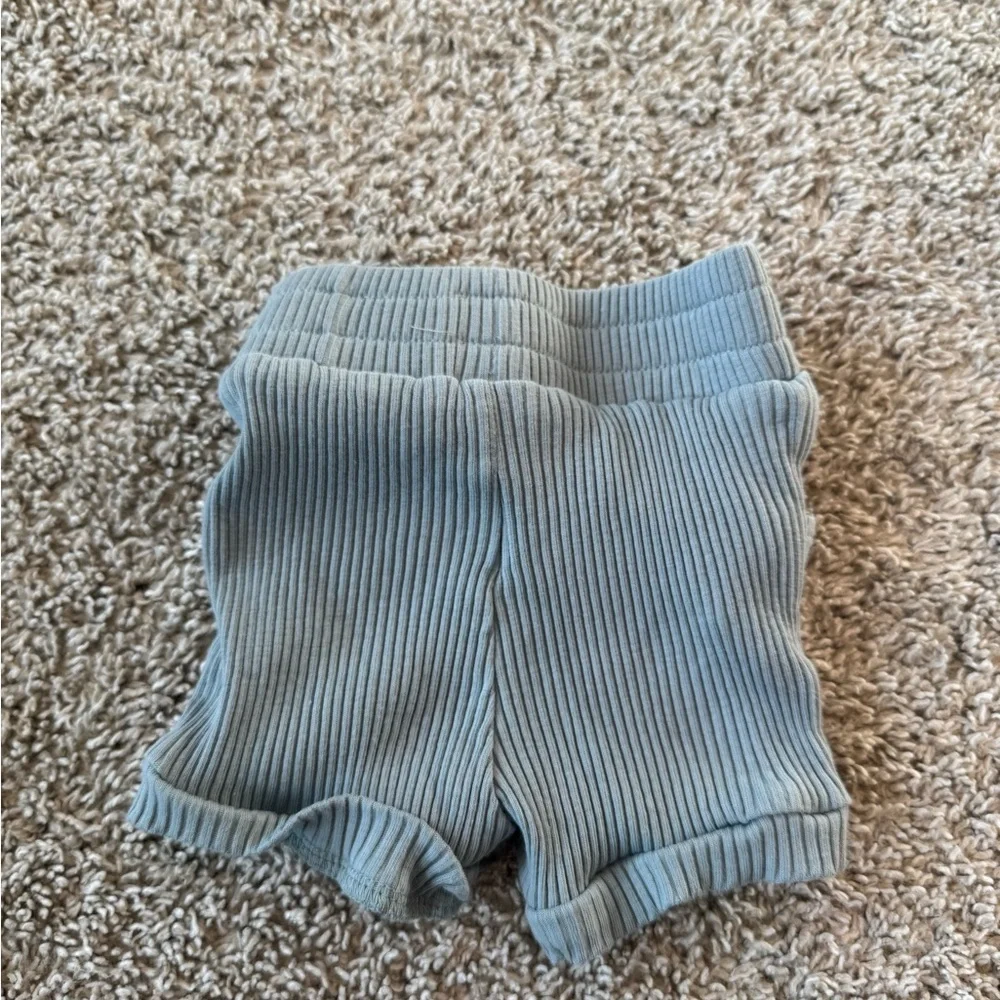 Blue Striped Ribbed Baby Short Set – 0–3 Months - Picture 7 of 7
